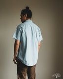 orSlow Short-Sleeve Chambray Work Shirt w/ Flap Pocket - Chambray Bleached