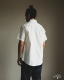 orSlow Short-Sleeve Chambray Work Shirt w/ Flap Pocket - White