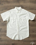 orSlow Short-Sleeve Chambray Work Shirt w/ Flap Pocket - White