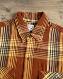 orSlow Short Sleeve Original Check Work Shirt w/ Flap Pocket - Brown Check