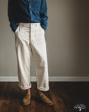 orSlow Summer Fatigue Pants - Ecru Herringbone Twill