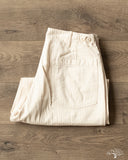 orSlow Summer Fatigue Pants - Ecru Herringbone Twill