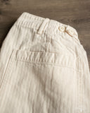 orSlow Summer Fatigue Pants - Ecru Herringbone Twill