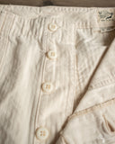 orSlow Summer Fatigue Pants - Ecru Herringbone Twill