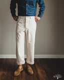 orSlow Summer Fatigue Pants - Ecru Herringbone Twill