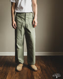 orSlow Summer Fatigue Pants - Green Herringbone