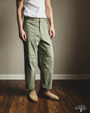 orSlow Summer Fatigue Pants - Green Herringbone