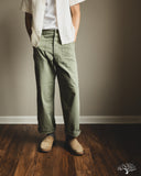 orSlow Summer Fatigue Pants - Green Herringbone
