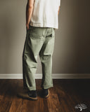 orSlow Summer Fatigue Pants - Green Herringbone