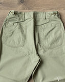 orSlow Summer Fatigue Pants - Green Herringbone