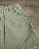 orSlow Summer Fatigue Pants - Green Herringbone
