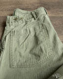 orSlow Summer Fatigue Pants - Green Herringbone