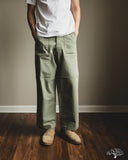 orSlow Summer Fatigue Pants - Green Herringbone