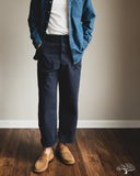 orSlow Summer Fatigue Pants - Navy Herringbone Twill
