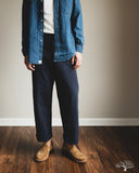 orSlow Summer Fatigue Pants - Navy Herringbone Twill
