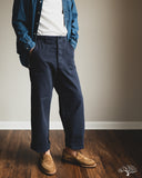 orSlow Summer Fatigue Pants - Navy Herringbone Twill