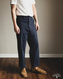 orSlow Summer Fatigue Pants - Navy Herringbone Twill