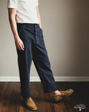 orSlow Summer Fatigue Pants - Navy Herringbone Twill