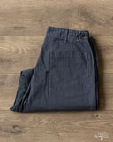 orSlow Summer Fatigue Pants - Navy Herringbone Twill