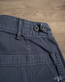 orSlow Summer Fatigue Pants - Navy Herringbone Twill