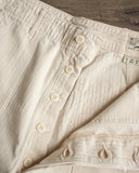 orSlow Summer Fatigue Shorts - Ecru Herringbone Twill