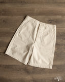 orSlow Summer Fatigue Shorts - Ecru Herringbone Twill
