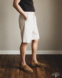 orSlow Summer Fatigue Shorts - Ecru Herringbone Twill