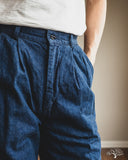 orSlow Two Tuck Denim Wide Trousers - One Wash