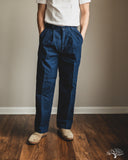 orSlow Two Tuck Denim Wide Trousers - One Wash