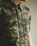 Utility Short Sleeve Shirt Jacket - Tiger Camo