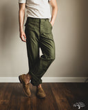 orSlow Vintage Fit Fatigue Pants - Dark Olive