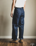 orSlow WWII U.S. Navy Utility Linen Denim Pants - One Wash