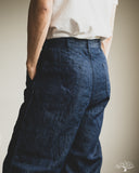 orSlow WWII U.S. Navy Utility Linen Denim Pants - One Wash