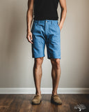 Pure Blue Japan 10oz Double Pocket Worker Shorts - Light Indigo