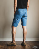 Pure Blue Japan 10oz Double Pocket Worker Shorts - Light Indigo