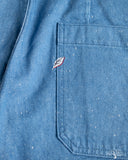 Pure Blue Japan 10oz Double Pocket Worker Shorts - Light Indigo