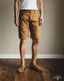 Pure Blue Japan 1179-CA Sulfur Dyed Herringbone Work Shorts - Camel