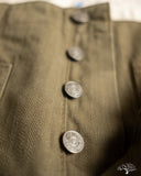 Pure Blue Japan 1179-OLV Sulfur Dyed Herringbone Work Shorts - Olive