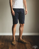 Pure Blue Japan 1180-2 Stitch Stripe Comfortable Shorts - Indigo x Thin Stripe