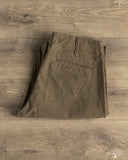Pure Blue Japan 1185-KH Back Satin Sulfur Yarn-Dye Trousers - Khaki x Black