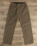 Pure Blue Japan 1185-KH Back Satin Sulfur Yarn-Dye Trousers - Khaki x Black