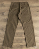 Pure Blue Japan 1185-KH Back Satin Sulfur Yarn-Dye Trousers - Khaki x Black