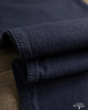 Pure Blue Japan 1185-NV Back Satin Sulfur Yarn-Dye Trousers - Navy x Black