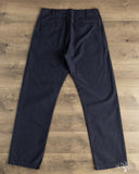 Pure Blue Japan 1185-NV Back Satin Sulfur Yarn-Dye Trousers - Navy x Black