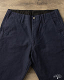 Pure Blue Japan 1185-NV Back Satin Sulfur Yarn-Dye Trousers - Navy x Black
