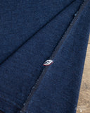 Pure Blue Japan 11oz Super Heavyweight Jersey Henley Sweatshirt - Indigo