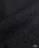 Pure Blue Japan 11oz Super Heavyweight Jersey Henley Sweatshirt - Indigo Overdyed Black