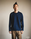 Pure Blue Japan 11oz Super Heavyweight Jersey Raglan Sweatshirt - Indigo