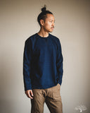 Pure Blue Japan 11oz Super Heavyweight Jersey Raglan Sweatshirt - Indigo
