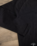 Pure Blue Japan 11oz Super Heavyweight Jersey Raglan Sweatshirt - Indigo Overdyed Black